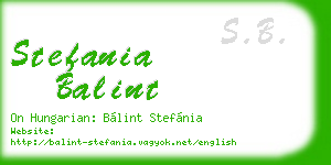stefania balint business card