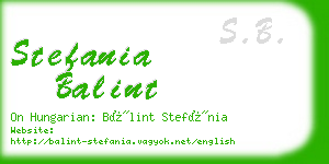 stefania balint business card